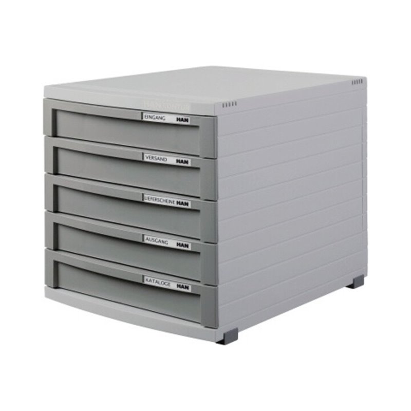 HAN Schubladenbox CONTUR 1505-19 DIN B4 5Schubfächer dunkelgrau