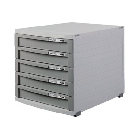 HAN Schubladenbox CONTUR 1505-19 DIN B4 5Schubfächer dunkelgrau