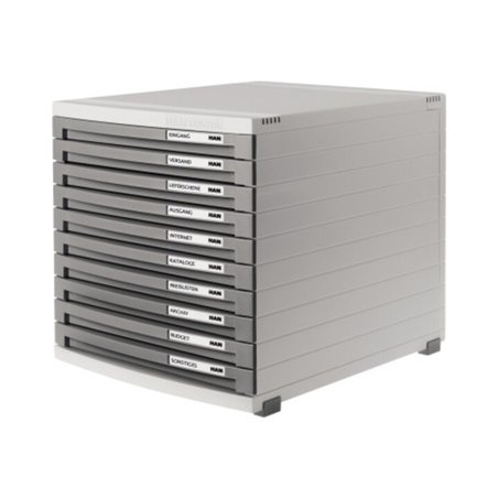 HAN Schubladenbox CONTUR 1510-19 DIN B4 10Schubfächer dunkelgrau