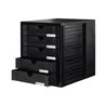HAN Schubladenbox Systembox 1450-13 DIN C4 5Schubfächer sw
