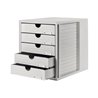 HAN Schubladenbox Systembox 1450-11 DIN C4 5Schubfächer lgr