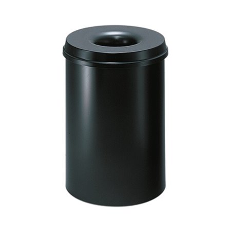 helit Papierkorb H2515495 15l rund Metall schwarz