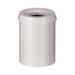 helit Papierkorb H2515482 15l rund Metall lichtgrau