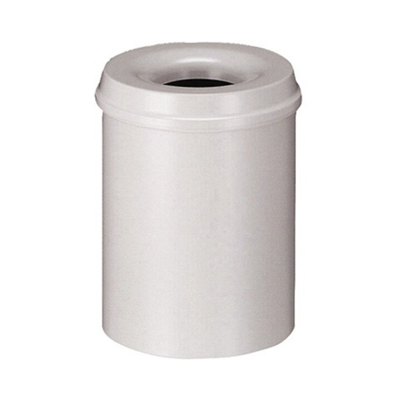 helit Papierkorb H2515482 15l rund Metall lichtgrau