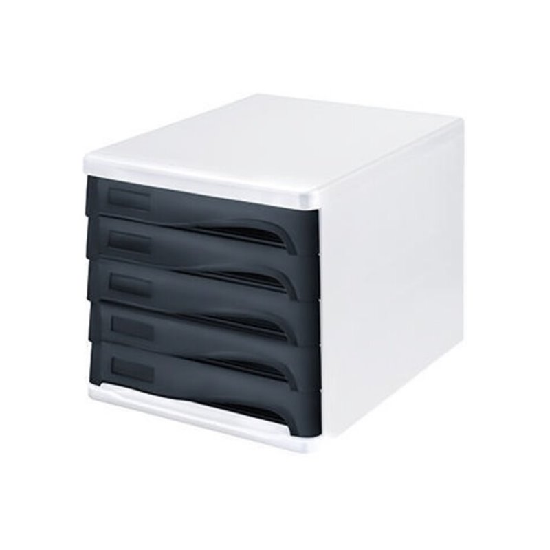 helit Schubladenbox economy H6129498 DIN A4-C4 l.gr/sw