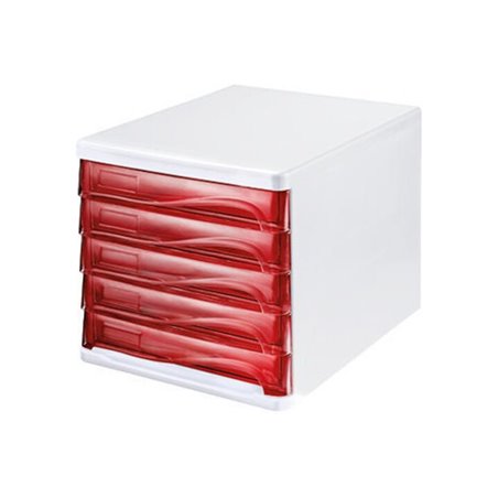 helit Schubladenbox economy H6129420 DIN A4-C4 l.gr/rt.tr