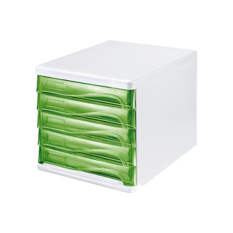 helit Schubladenbox economy H6129450 DIN A4-C4 ws/gn.tr