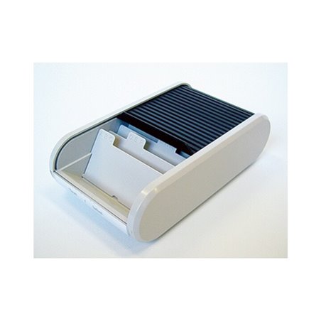 helit Visitenkartenbox Linear H6218098 max. 300Karten sw/h.gr