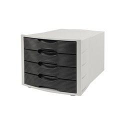 Soennecken Schubladenbox 1555 4geschlossene Schübe schwarz