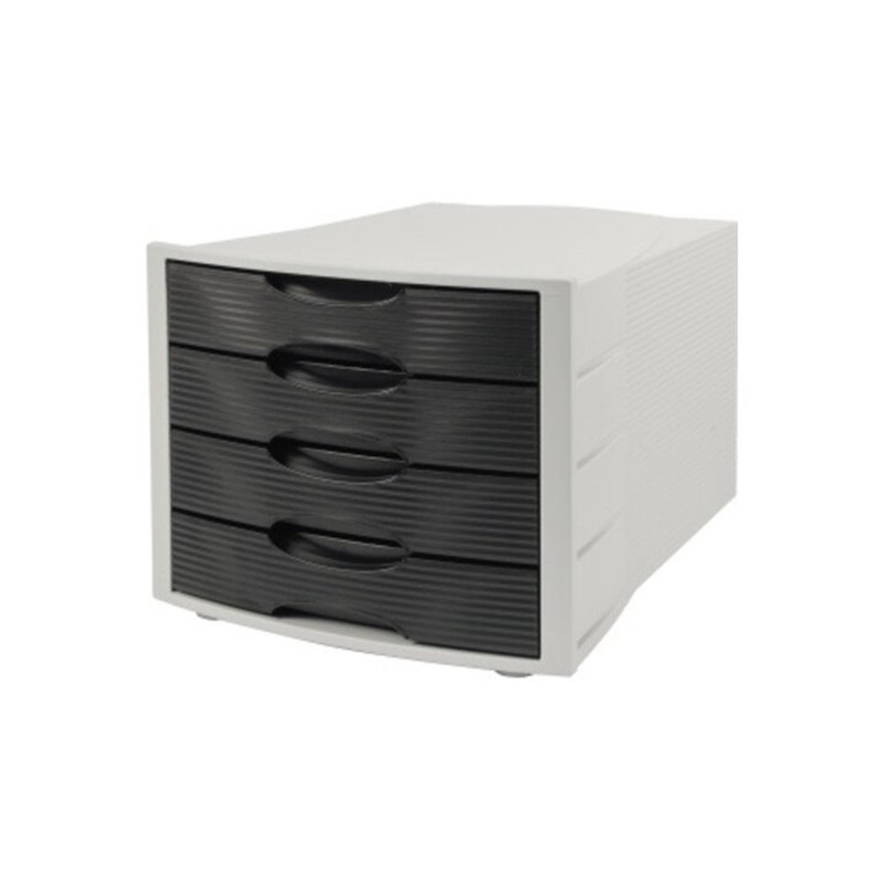 Soennecken Schubladenbox 1555 4geschlossene Schübe schwarz