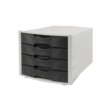 Soennecken Schubladenbox 1555 4geschlossene Schübe schwarz