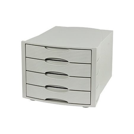 Soennecken Schubladenbox 1554 4geschlossene Schübe lichtgrau