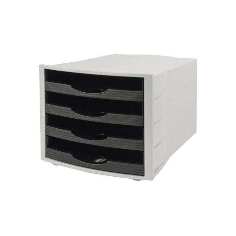 Soennecken Schubladenbox 1552 4offene Schübe schwarz