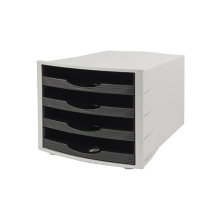 Soennecken Schubladenbox 1552 4offene Schübe schwarz