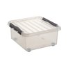Sunware Aufbewahrungsbox Q-line H6162902 18l 40x40x20cm Rollen tr