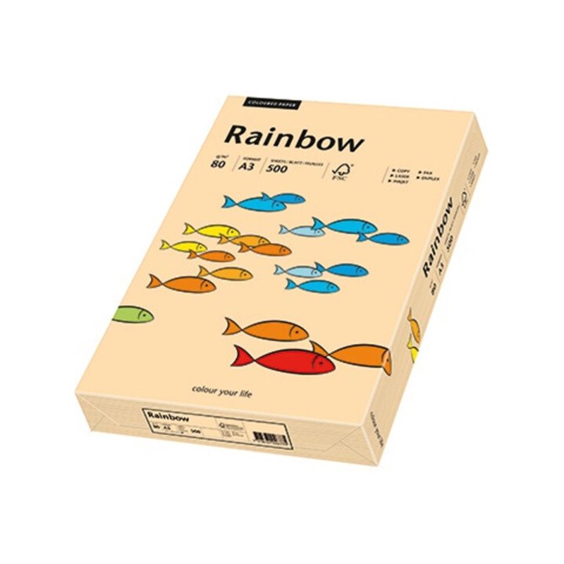 Rainbow Kopierpapier 88042500 A3 80g lachs 500 Bl./Pack.