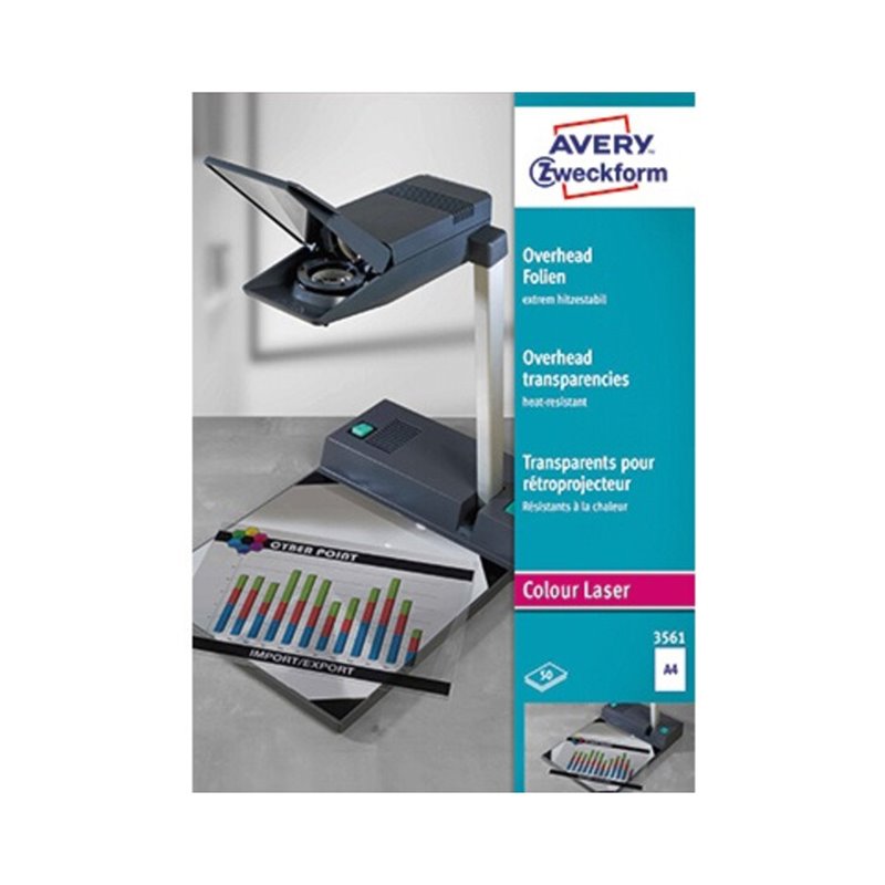 Avery Zweckform Laserfolie 3561 DIN A4 transparent 50 St./Pack.