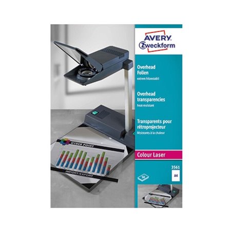 Avery Zweckform Laserfolie 3561 DIN A4 transparent 50 St./Pack.