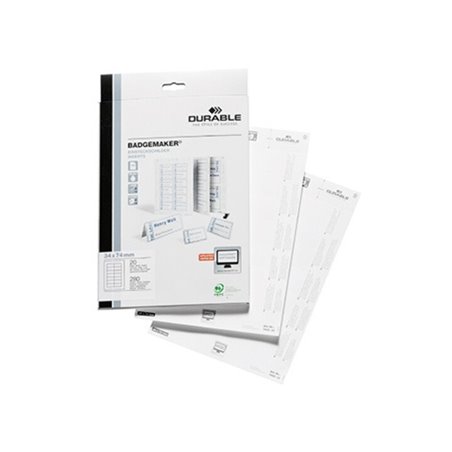DURABLE Einsteckschild 142502 34x75mm weiß 280 St./Pack.