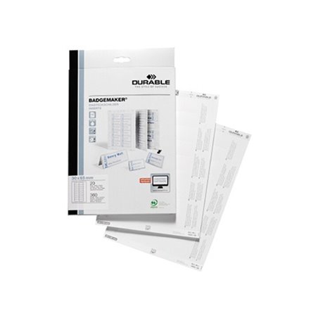 DURABLE Einsteckschild 142302 30x65mm weiß 360 St./Pack.