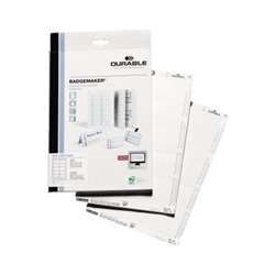 DURABLE Einsteckschild BADGEMAKER 145902 150x63mm weiß 40 St./Pack