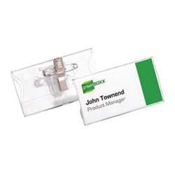 DURABLE Namensschild 812119 75x40mm Acryl tr 25 St./Pack.