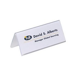 DURABLE Tischnamensschild 805019 150x61/122mm tr 25 St./Pack.