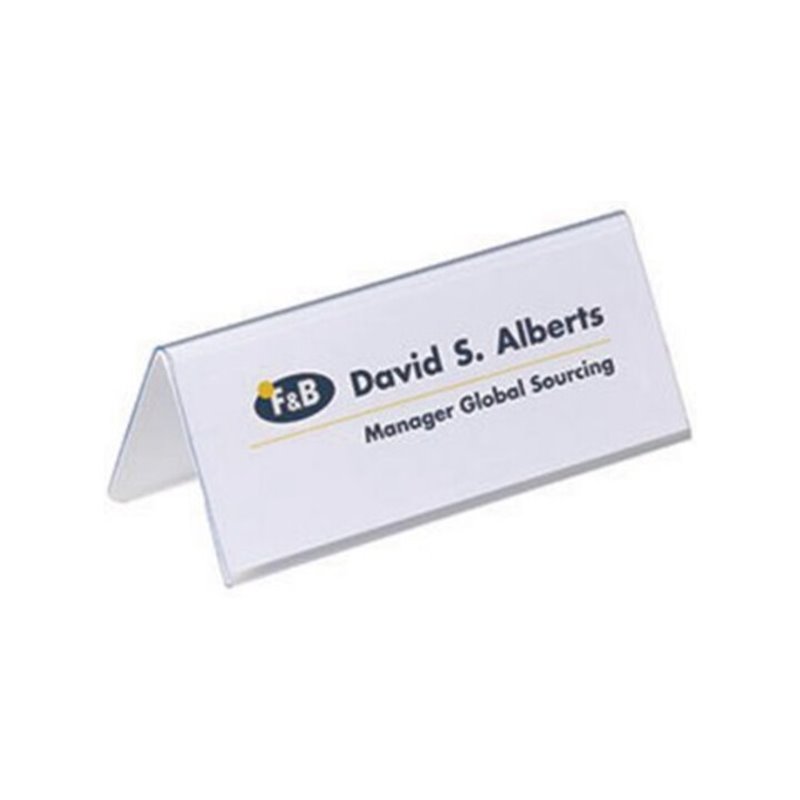 DURABLE Tischnamensschild 805019 150x61/122mm tr 25 St./Pack.