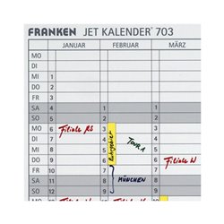 Franken Datumsstreifen DS703A 14x42cm 1-31 sk tr 12 St./Pack.