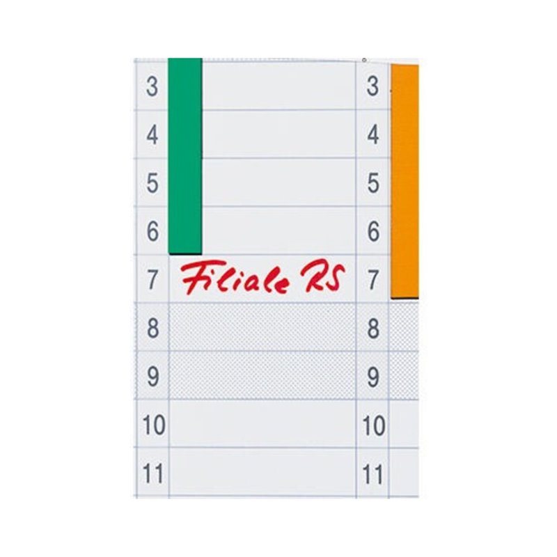 Franken Datumstreifen DS41203A 19,1x69,5cm 1-31 weiß 12 St./Pack.