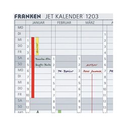 Franken Datumstreifen DS41203A 19,1x69,5cm 1-31 weiß 12 St./Pack.