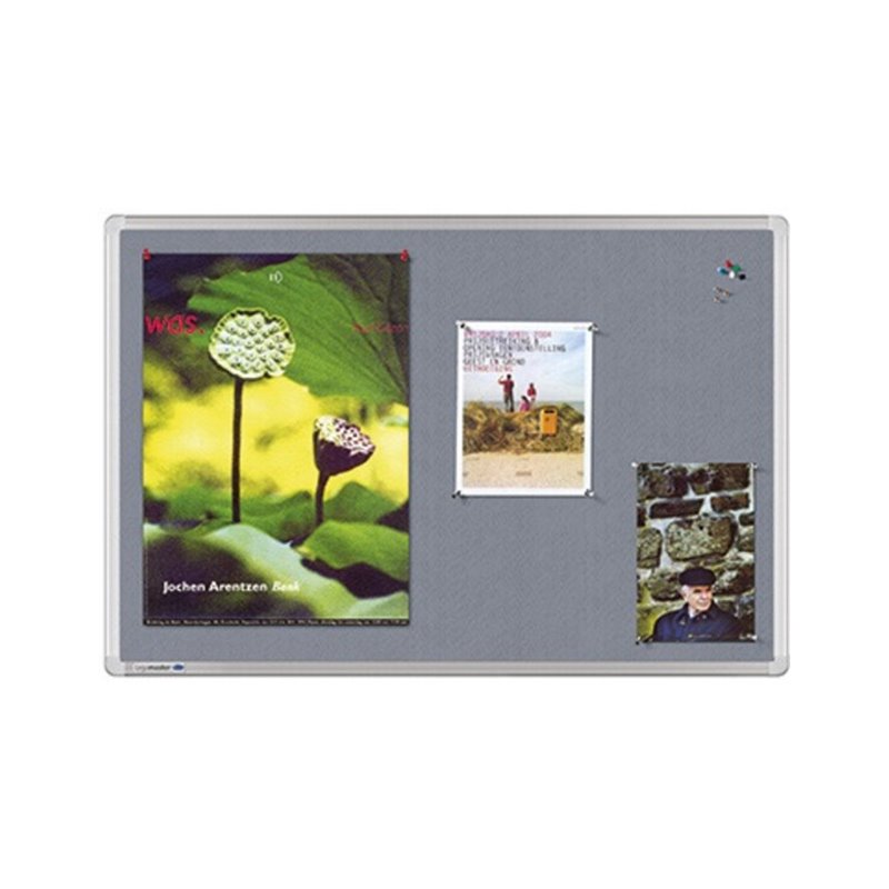 Legamaster Textiltafel 7-141943 90x60cm Aluminium grau