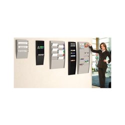 Paperflow Wand-Sortiertafel H 6F A4H1X6.02 DIN A4 grau