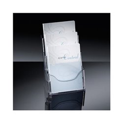 Sigel Prospekthalter LH130 für DIN A4 3Fächer Arcyl glasklar