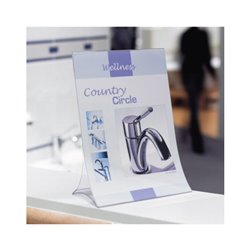 Sigel Tischaufsteller TA160 DIN A4 klappbar glasklar 2 St./Pack.