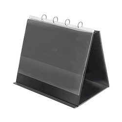 Veloflex Tischflipchart 4132280 DIN A3 quer 4Ringe 10Hüllen schwarz