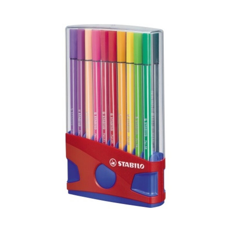 STABILO Fasermaler pen 68 ColorParade 1mm sort. 20 St./Pack.