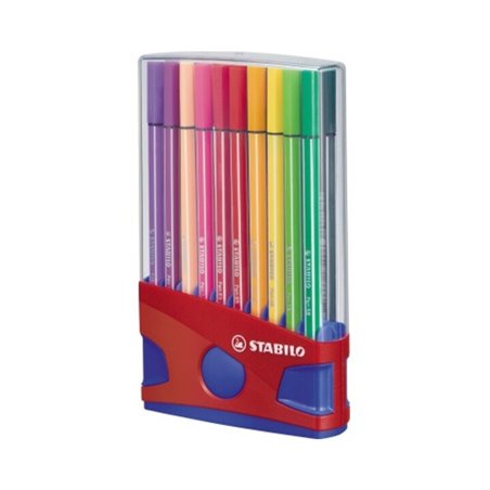 STABILO Fasermaler pen 68 ColorParade 1mm sort. 20 St./Pack.