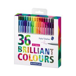 STAEDTLER Fineliner triplus 334 C36 sortiert 36 St./Pack.