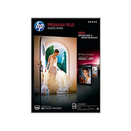 HP Fotopapier Premium Plus CR672A DIN A4 300g weiß 20 Bl./Pack.