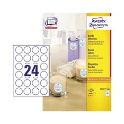 Avery Zweckform Etikett L3415-100 40mm weiß 2.400 St./Pack.