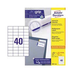 Avery Zweckform Etikett 3651-200 52,5x29,7mm weiß 8.000 St./Pack.