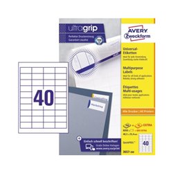 Avery Zweckform Etikett 3657-200 48,5x25,4mm weiß 8.000 St./Pack.