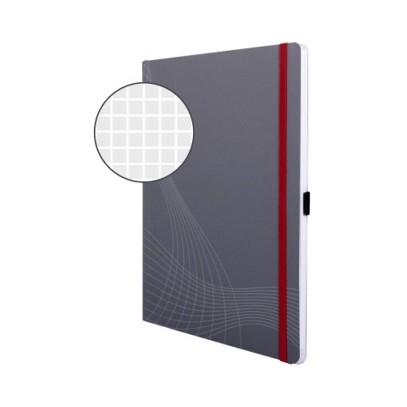 Avery Zweckform Notizbuch 7021 DIN A4 kariert 80 Bl. grau