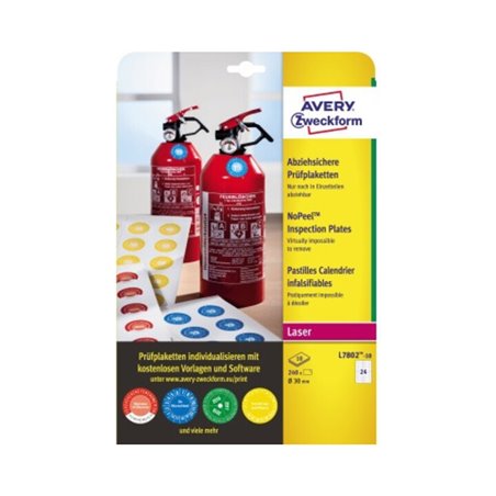 Avery Zweckform Plakette L7802-10 abziehsicher 30mm 240 St./Pack.