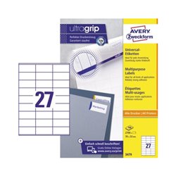 Avery Zweckform Universaletikett 3479 70x32mm weiß 2.700 St./Pack.