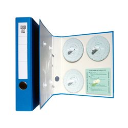 HAUG Ordner 900 400 DIN A4 für Tachoscheiben PVC blau