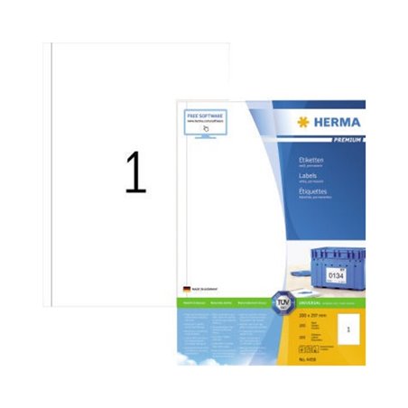 HERMA Etikett PREMIUM 4458 200x297mm weiß 100 St./Pack.