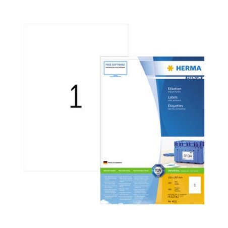 HERMA Etikett PREMIUM 4631 210x297mm weiß 200 St./Pack.
