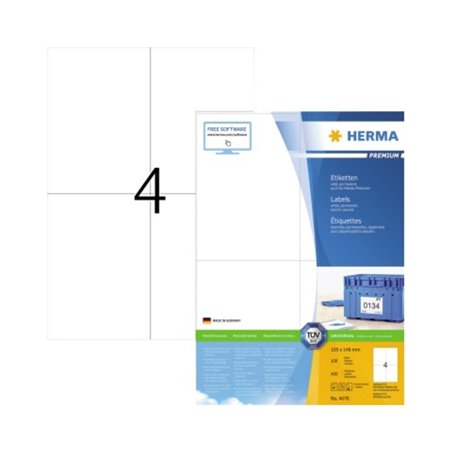 HERMA Etikett PREMIUM 4676 105x148mm weiß 400 St./Pack.